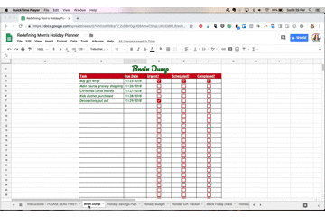 get organized for the holidays with the holiday planner spreadsheet