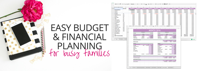 easy budget and financial planning spreadsheet for busy families