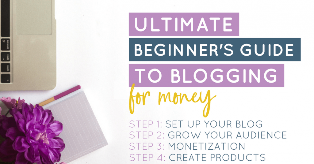 The Ultimate Beginners Guide to Blogging: How to Get Started Blogging for Money explains how to start a blog for beginners by explaining the 4 stages of blogging and how to build your audience so that you can make money from your blog. This is a comprehensive step-by-step guide for setting up, growing, and monetizing your blog!