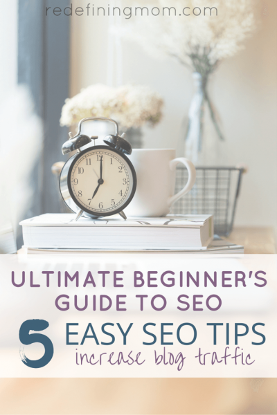 The ULTIMATE Beginners Guide to SEO for Bloggers! Being found in Google search is necessary for growing a website. Search Engine Optimization (SEO) is easy when you implement these 5 easy SEO tips!