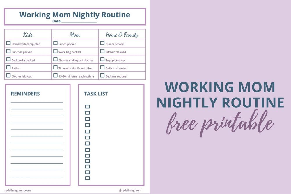 Working Mom Nightly Routine Feature