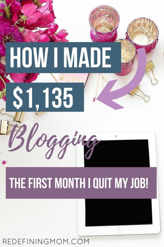 I've been wanting to quit my corporate career for a long time! Finally, I was able to quit my job and blog full-time. This income report shows you how to make money blogging. I made $1,135, and you can too. I am sharing my blog income report with you so that you can see how it's possible to be your own boss!