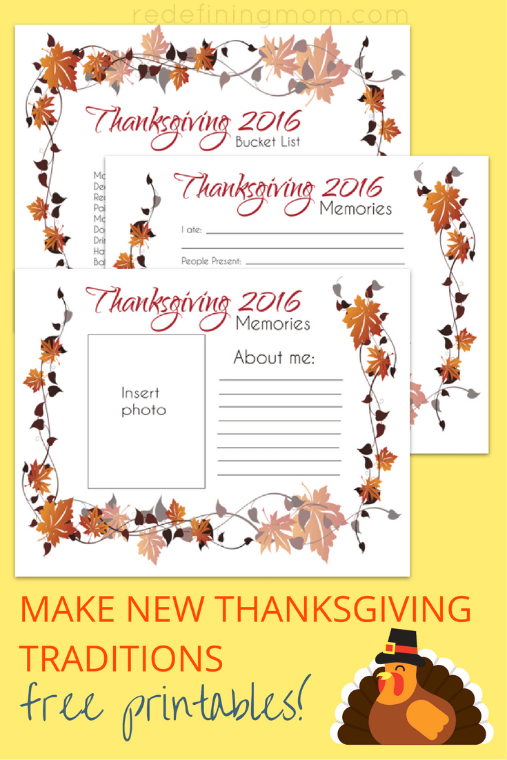 Thanksgiving Traditions FREE Printables: Making Family Memories