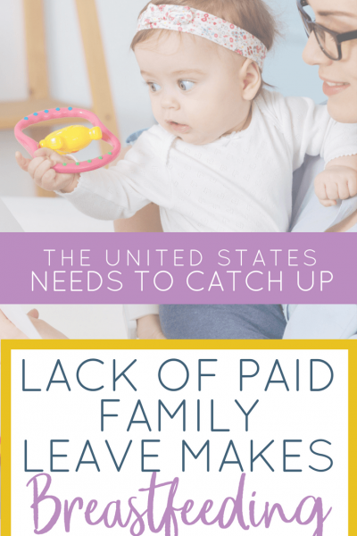 Breastfeeding and pumping for working moms is harder for working moms because of paid family leave laws in the United States.
