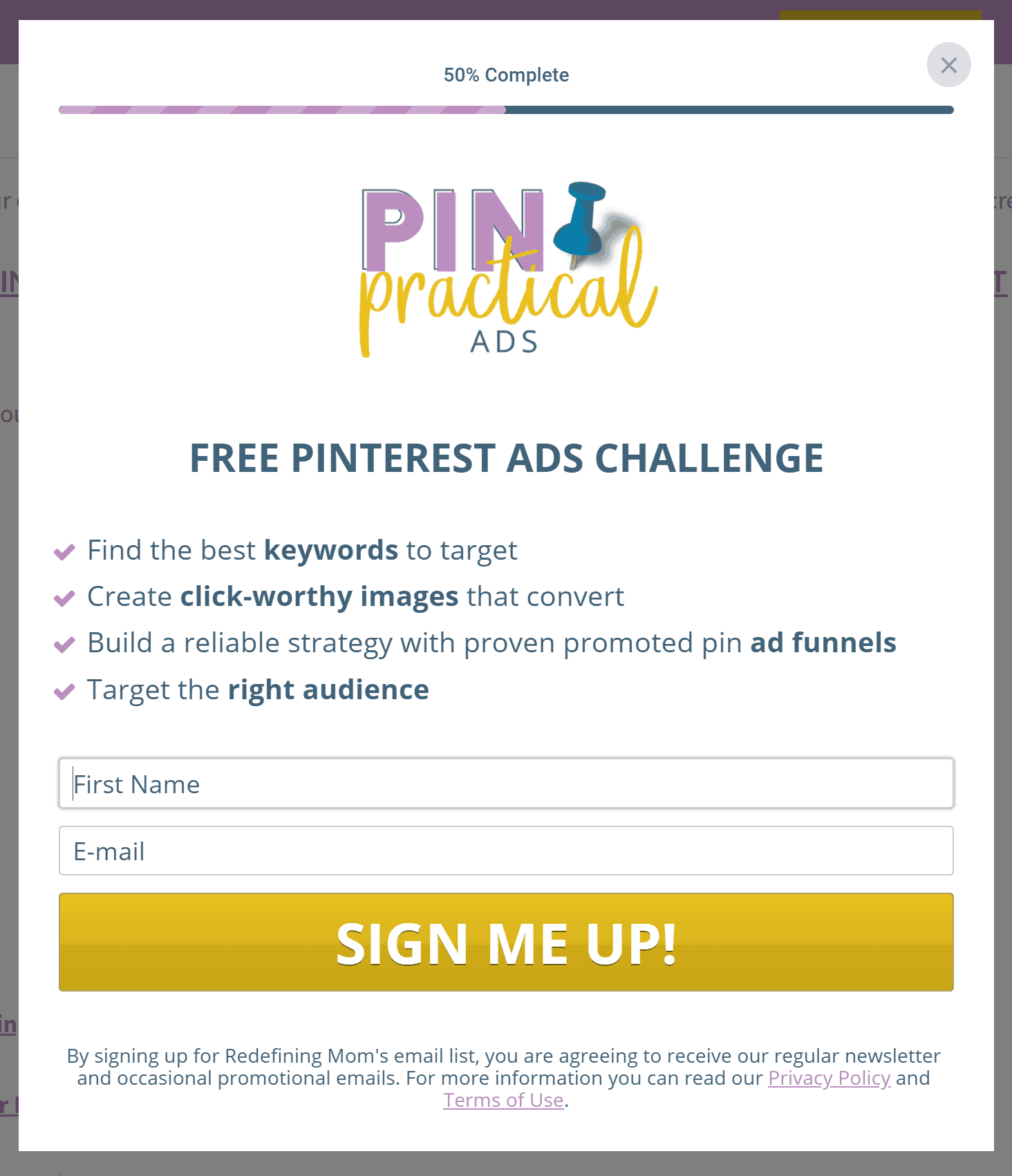 free challenge to grow your email list lighbox