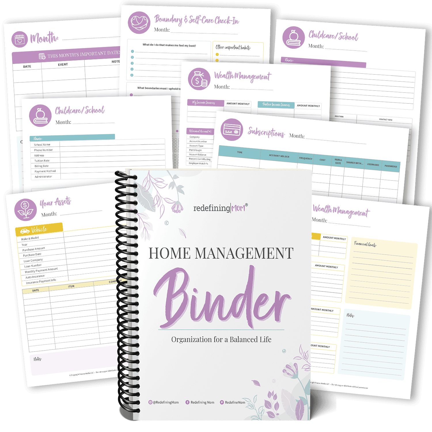 Home Management Binder mockup